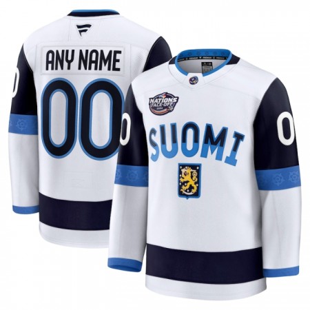Maillot de Hockey Finlande Personnaliser 4 Nations Face Off 2025 Fanatics Premium Blanc - Homme Maillot de Hockey Finlande Personnaliser 4 Nations Face Off 2025 Fanatics Premium Blanc - Homme